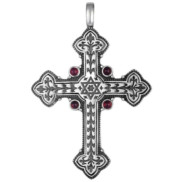 925 Sterling Silver Scout Fleur-de-Lis Cross Pendant